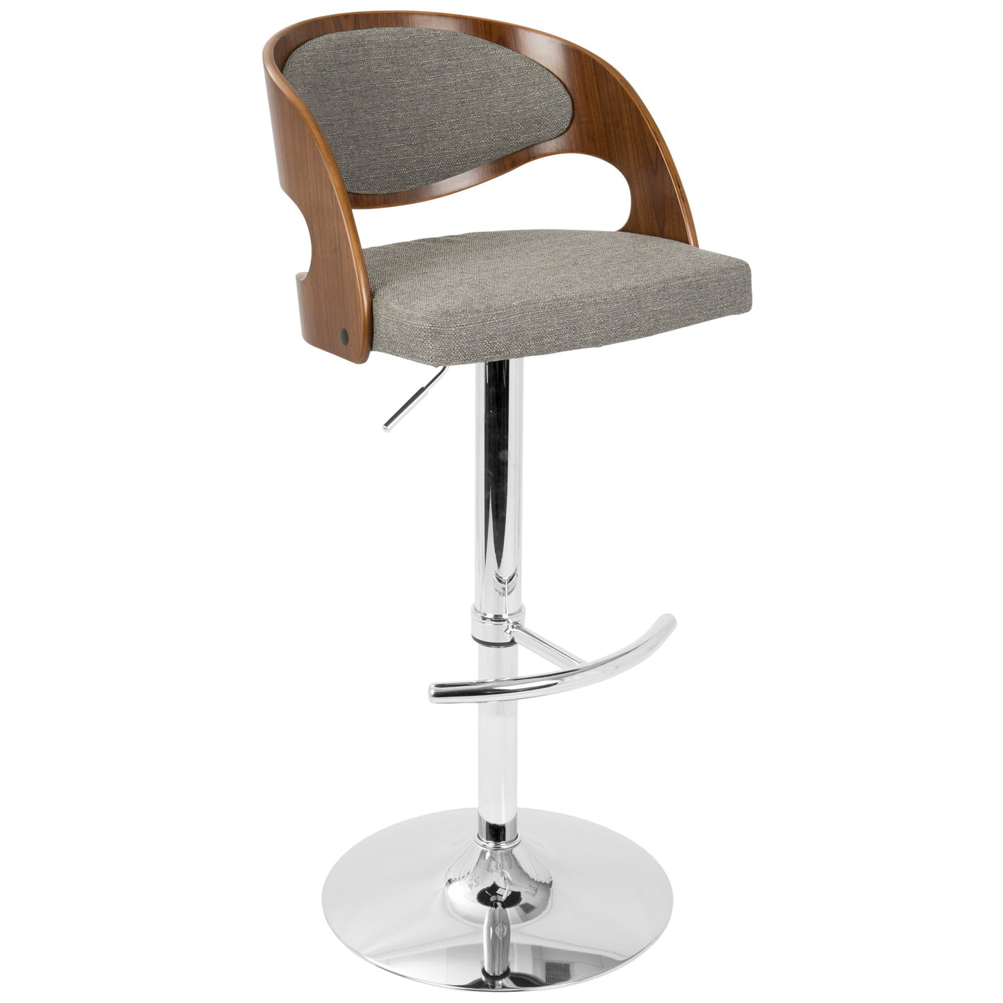Pino - Mid Century Modern Adjustable Barstool With Swivel Lumi Source