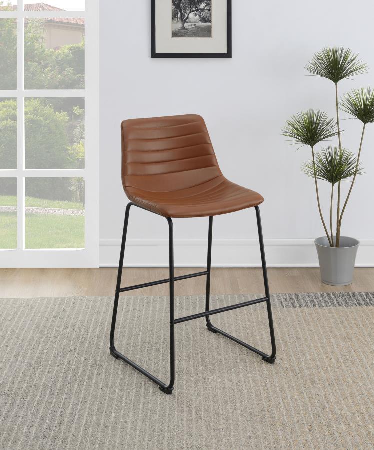 Zuni - Faux Leather Upholstered Bar Chair (Set of 2) CoasterEveryday