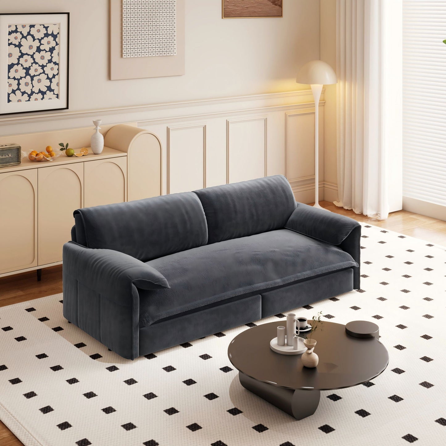 Queen Pull Out Sofa Bed With Side Storage Home Essentials