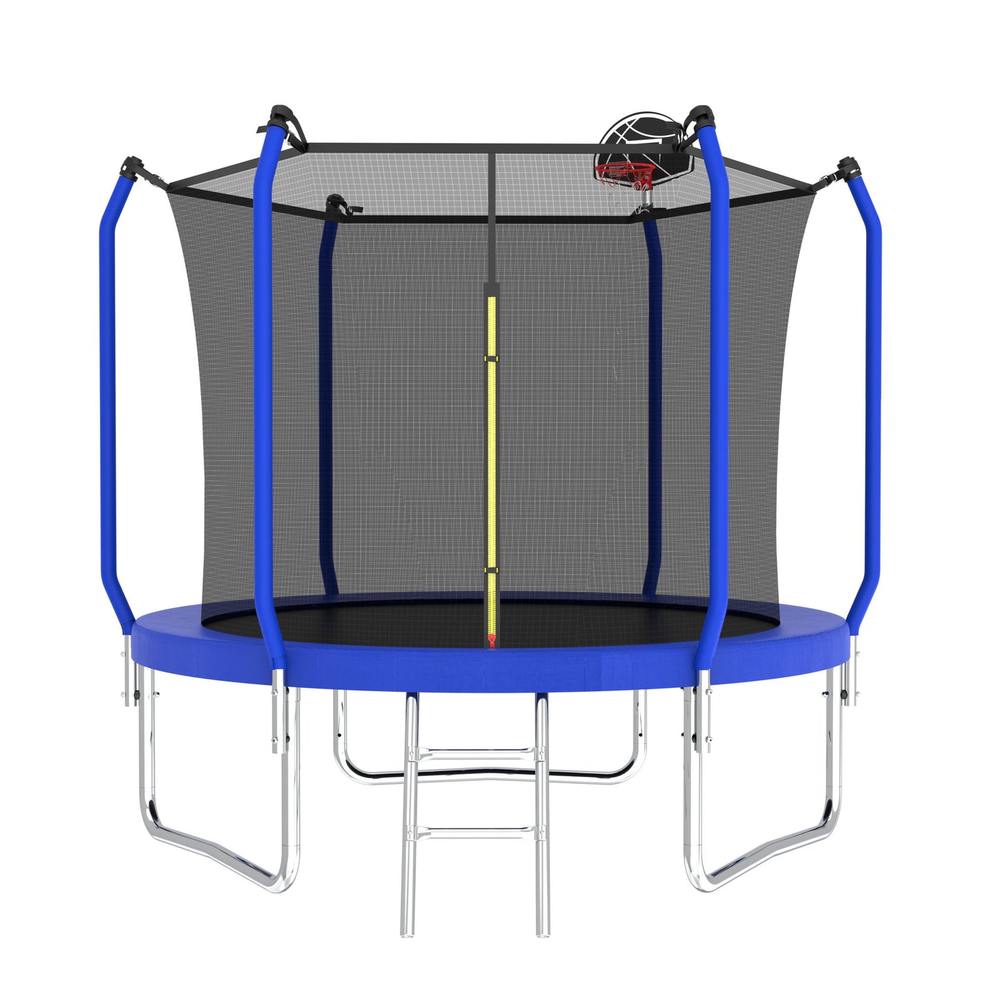 Trampoline With Basketball Hoop, Astm Approved Reinforced Type Outdoor Trampoline With Enclosure Net Daily Nest
