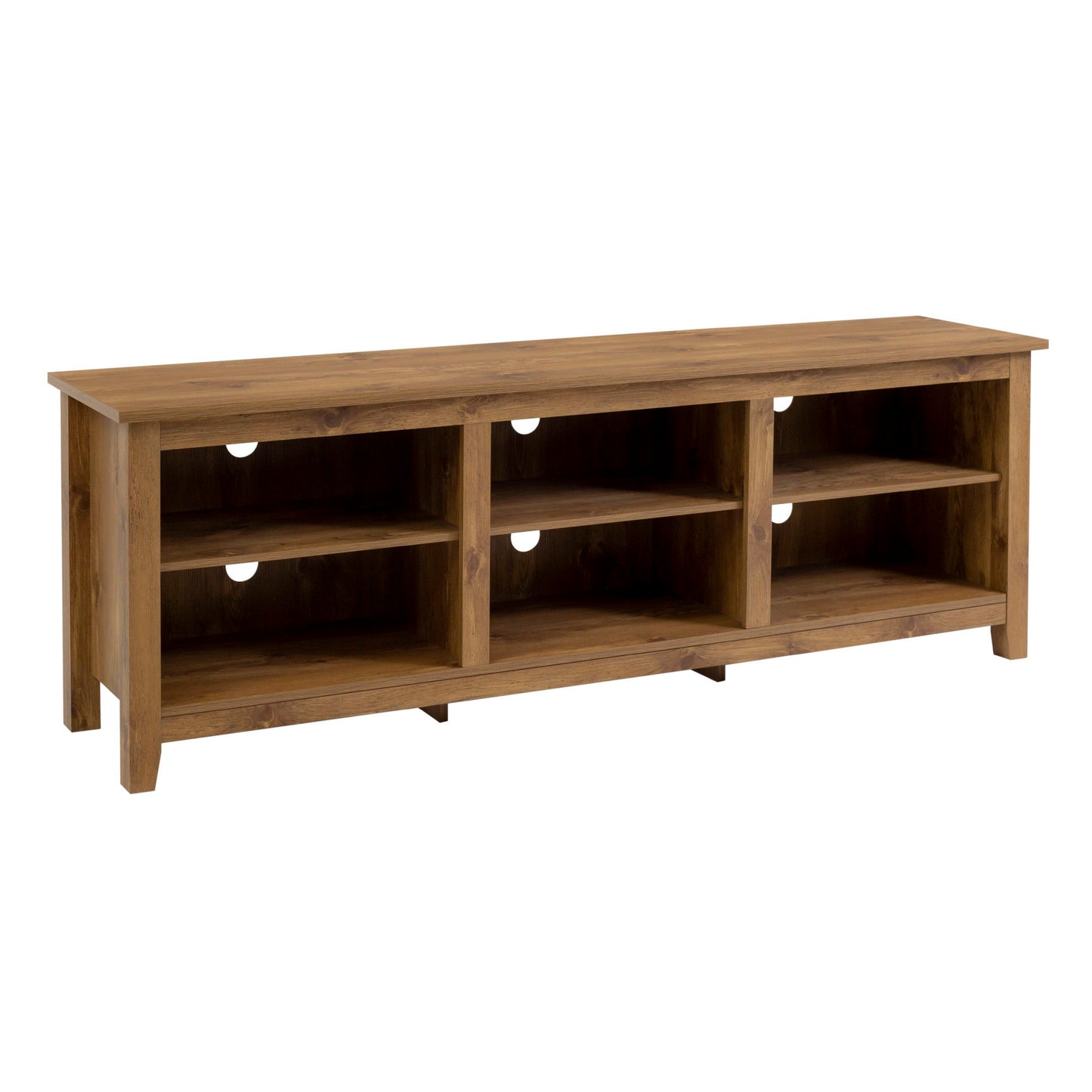 Modern Transitional 3 Shelf Open Storage 70" TV Stand For 80" TVs Walker Edison
