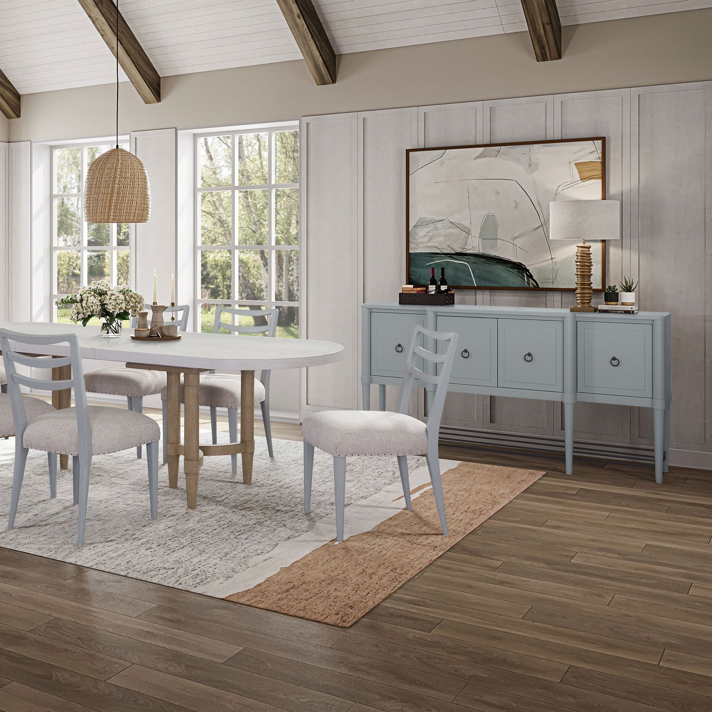 Breakfront - Sideboard - Light Blue Bernards Furniture