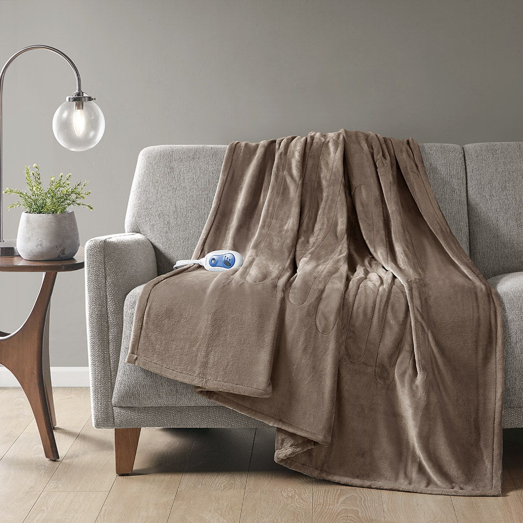 Heated Plush - Throw - Mink Beautyrest