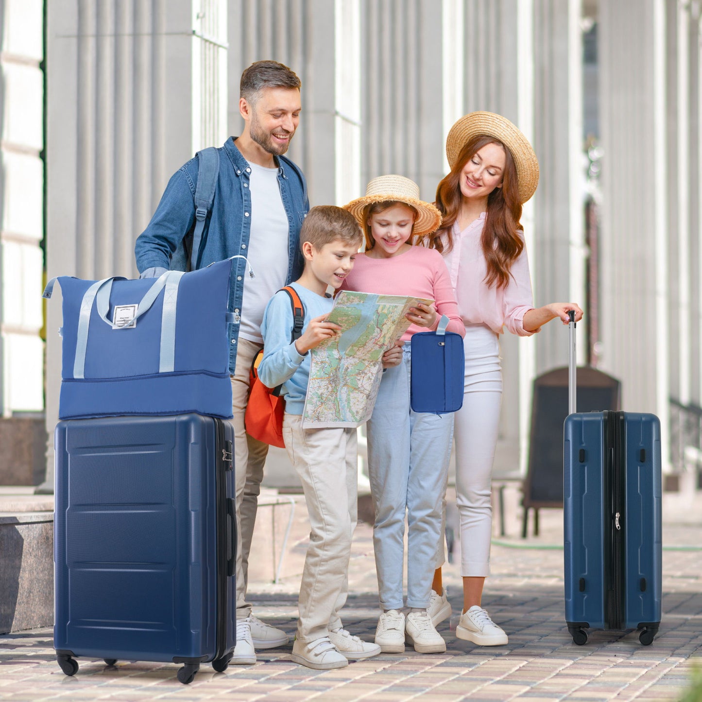 2 Piece Luggage Set With Bags Expanable Spinner Wheels ABS Lightweight Suitcase With Tsa Lock 20" / 24" Daily Nest