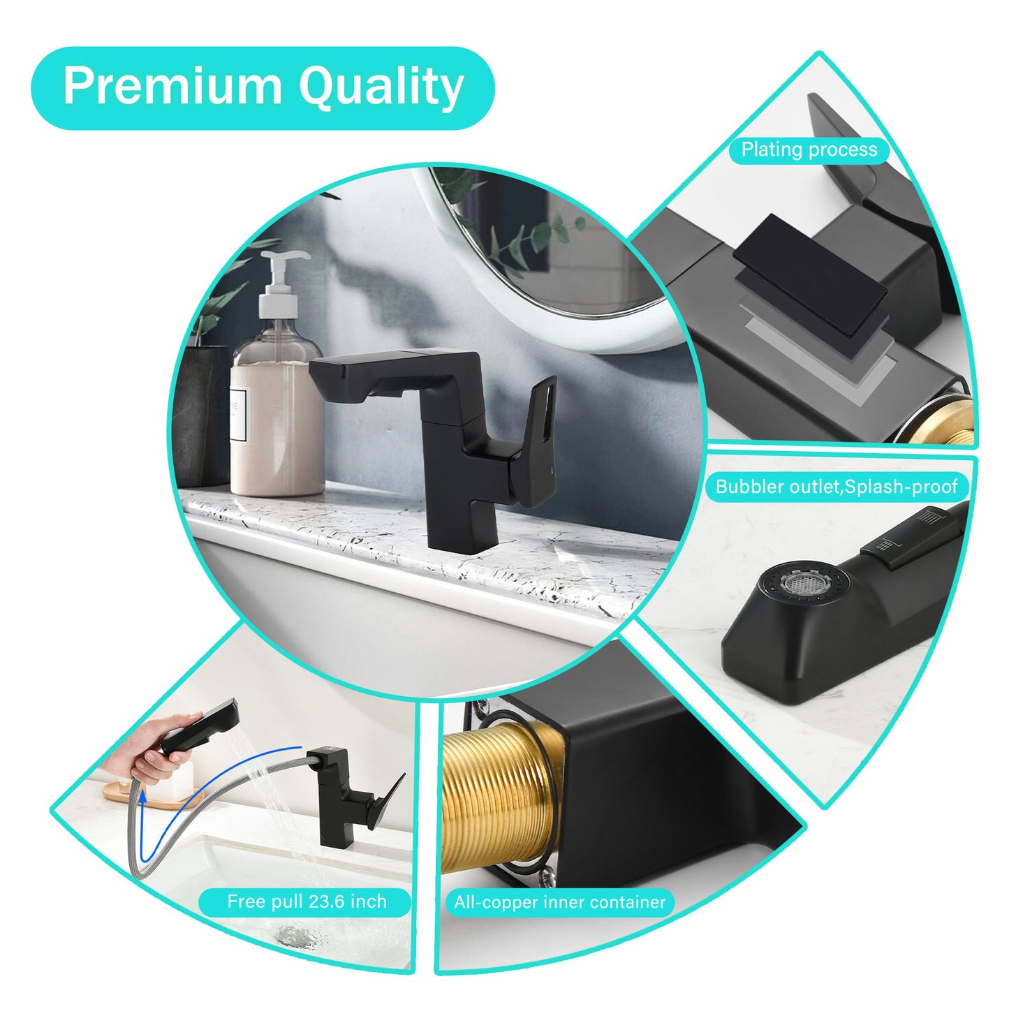 Modern Smart LED Bathroom Faucet With Temperature Digital Display And Pull Down Sprayer Daily Nest
