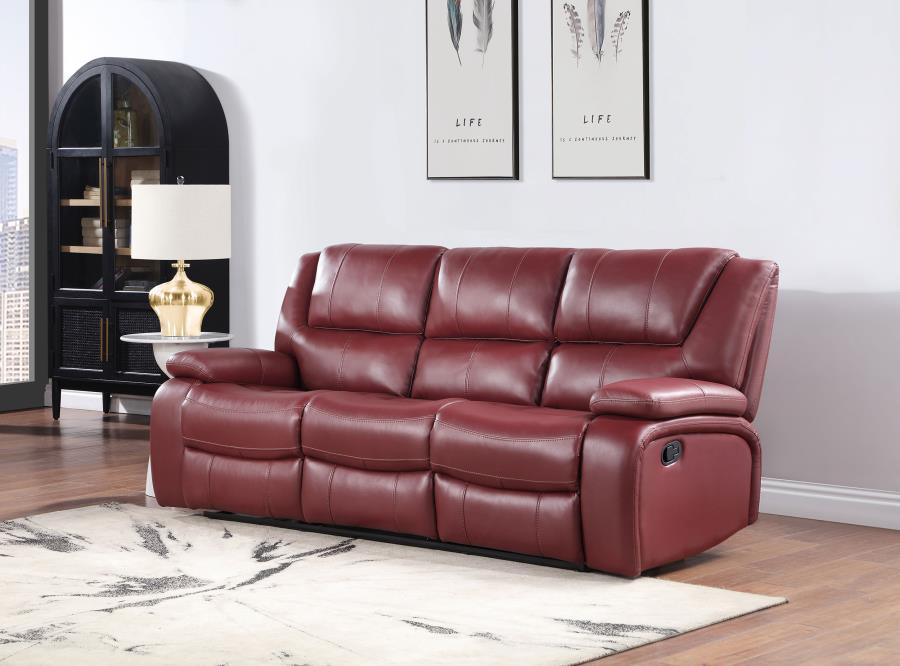 Camila - Upholstered Motion Reclining Sofa Coaster Fine Furniture
