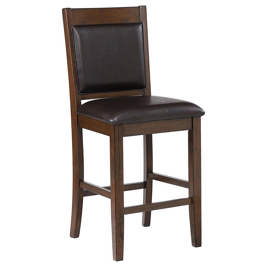 Dewey - Upholstered Counter Chair (Set of 2) - Walnut CoasterEssence