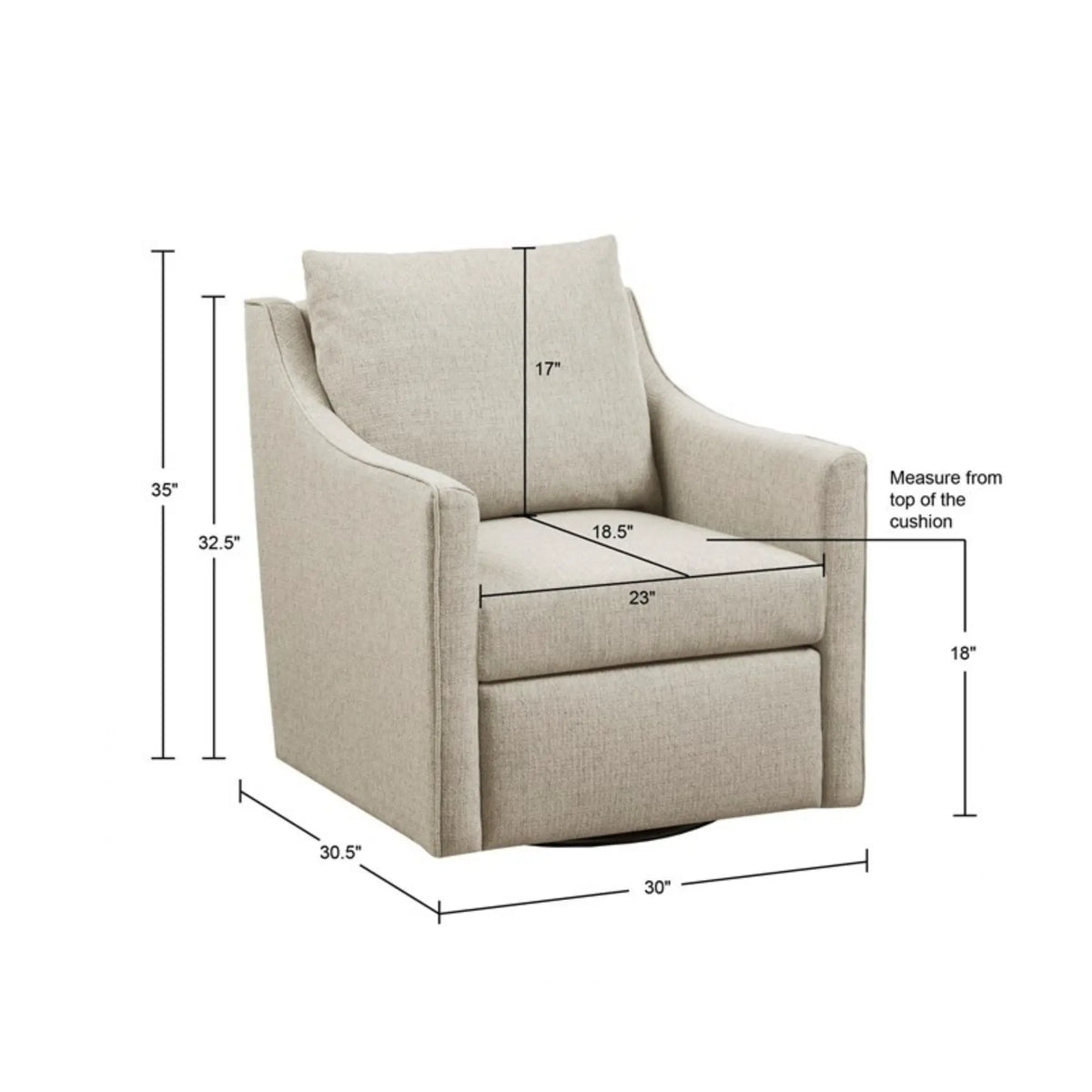 Bedford - Swivel Armchair - Natural JLA