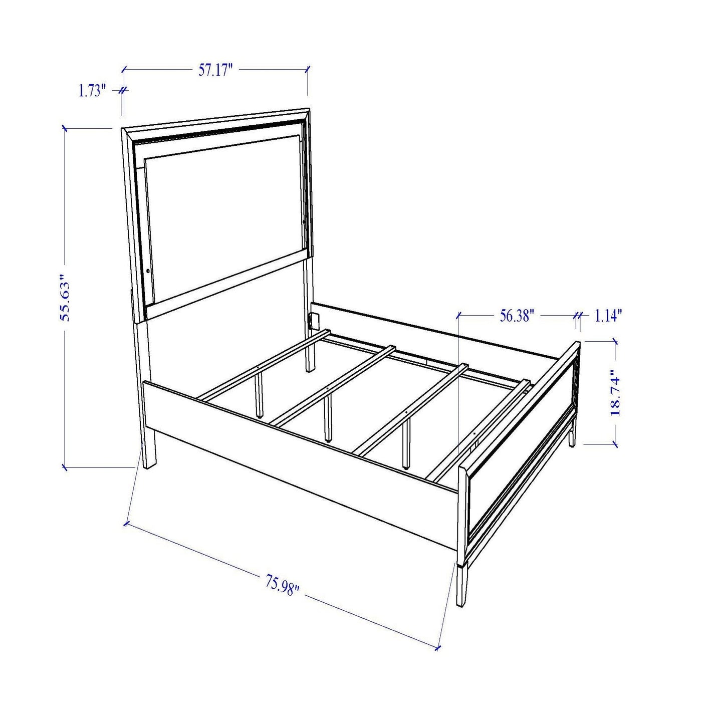 Almera - Bed Glitter Global Furniture USA