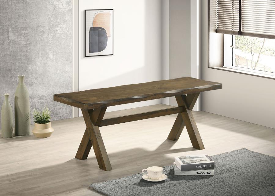 Alston - Wood Dining Bench - Knotty Nutmeg CoasterEveryday