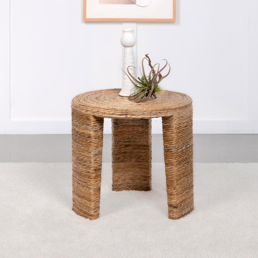 Artina - Woven Rattan Round Table Coaster Fine Furniture