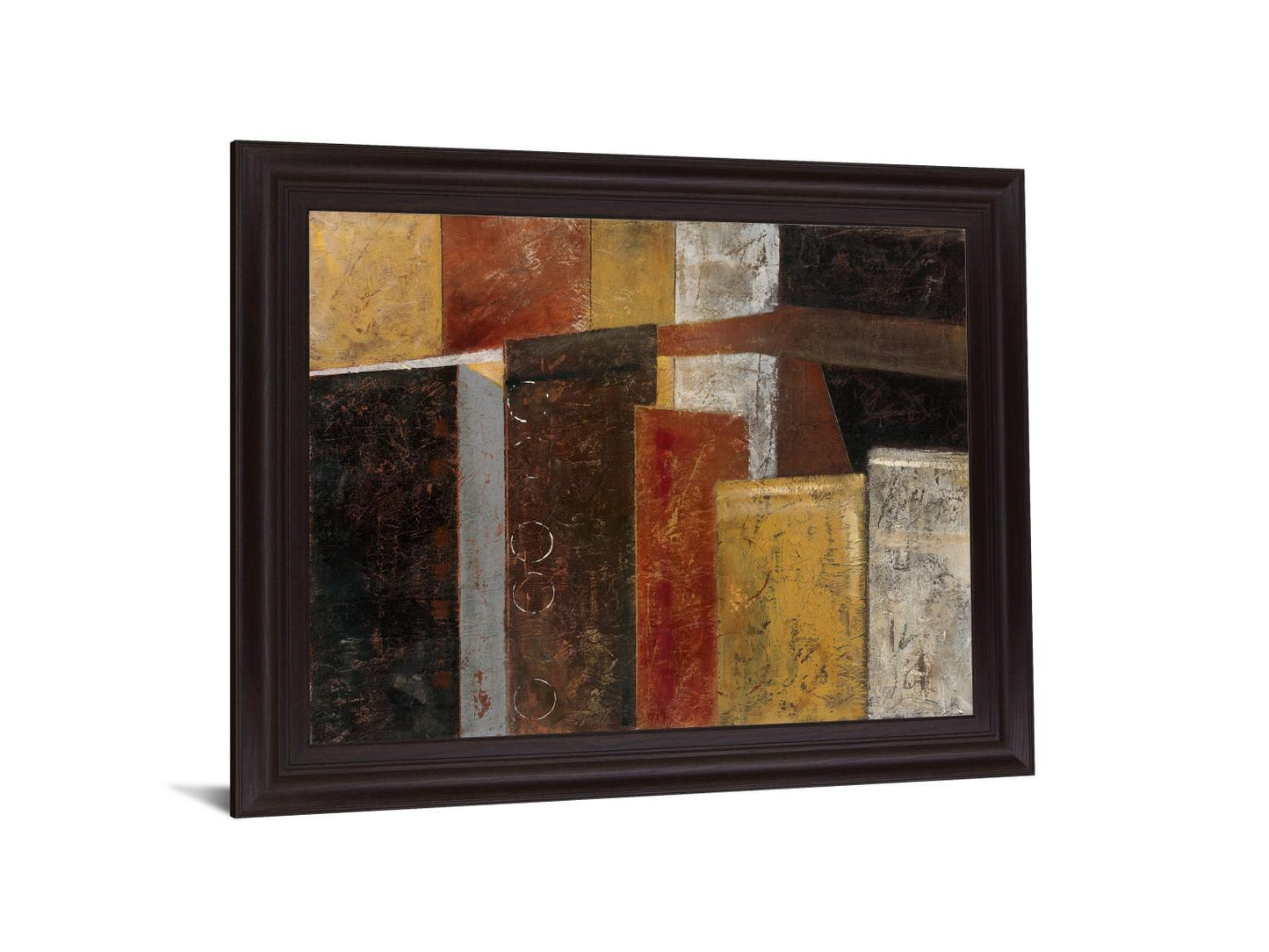 Burnished Geometry - 28" x 34" Framed Wall Art Classy Art