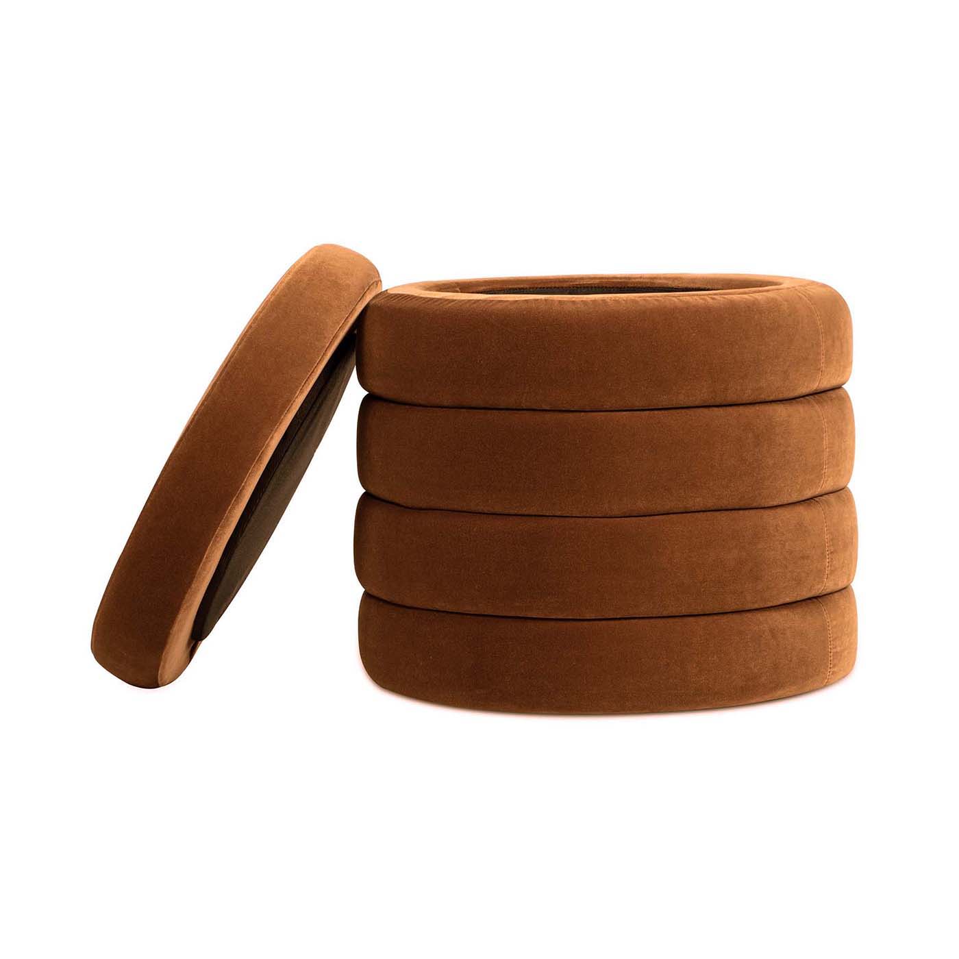 Fuji - Oversized Round Storage Ottoman Jennifer Taylor Home