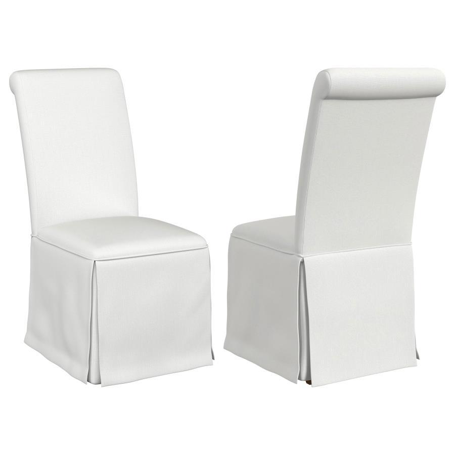 Shawna - Upholstered Skirted Dining Chair (Set of 2) Coaster Fine Furniture