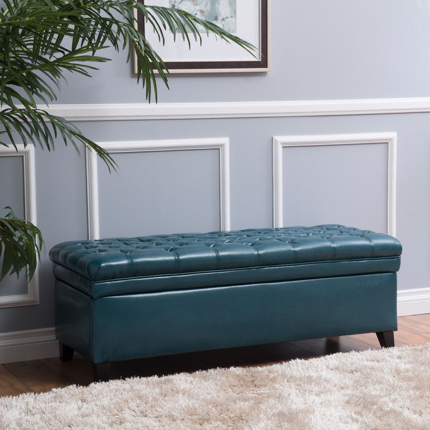 Juliana - Storage Ottoman With Birch Legs Noble House