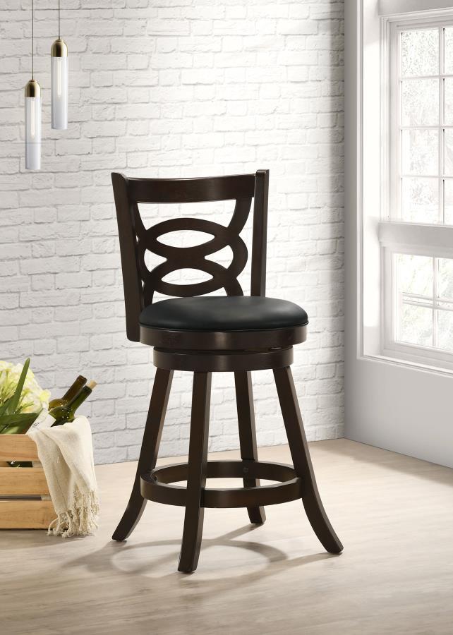 Calecita - Wood Swivel Counter Stool (Set of 2) CoasterEssence