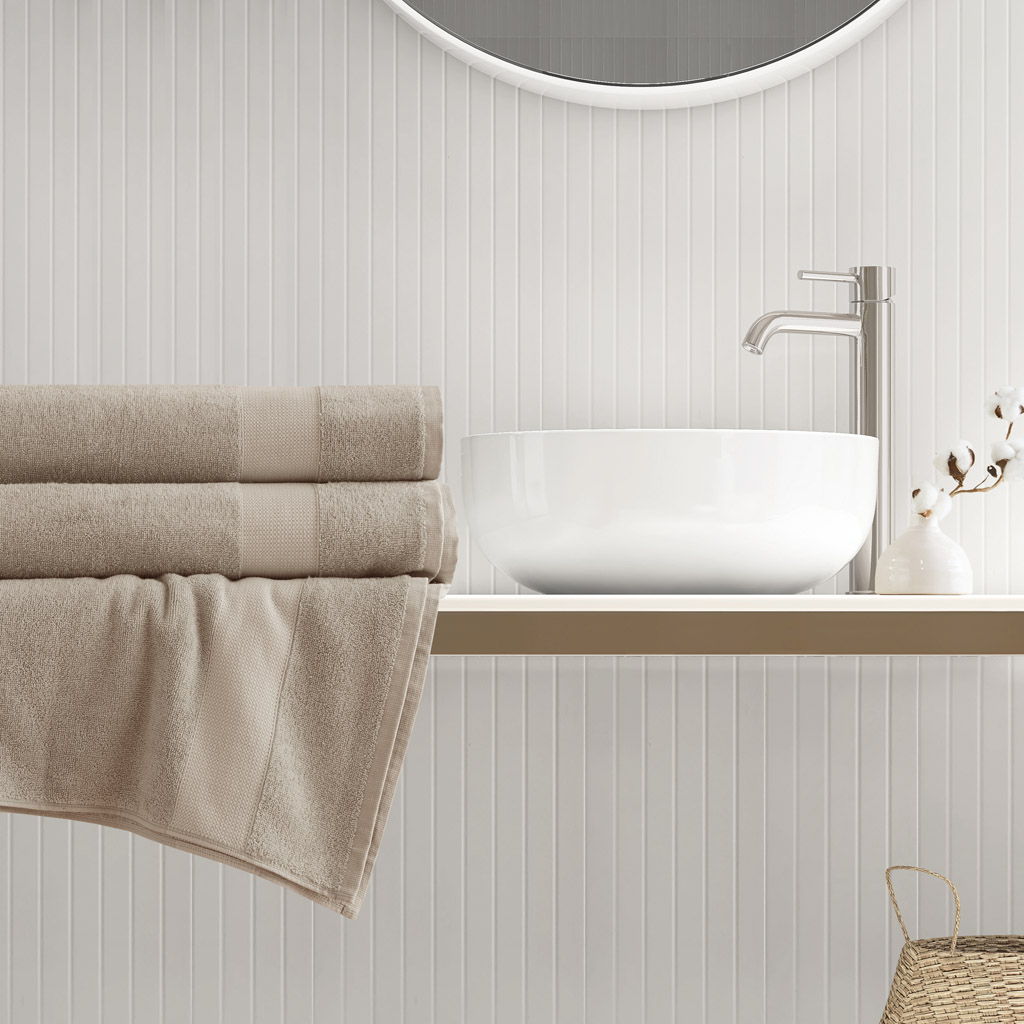 Premium Turkish Cotton 500GSM Plush 2 Piece XL Towel Set - Beige Super Listing