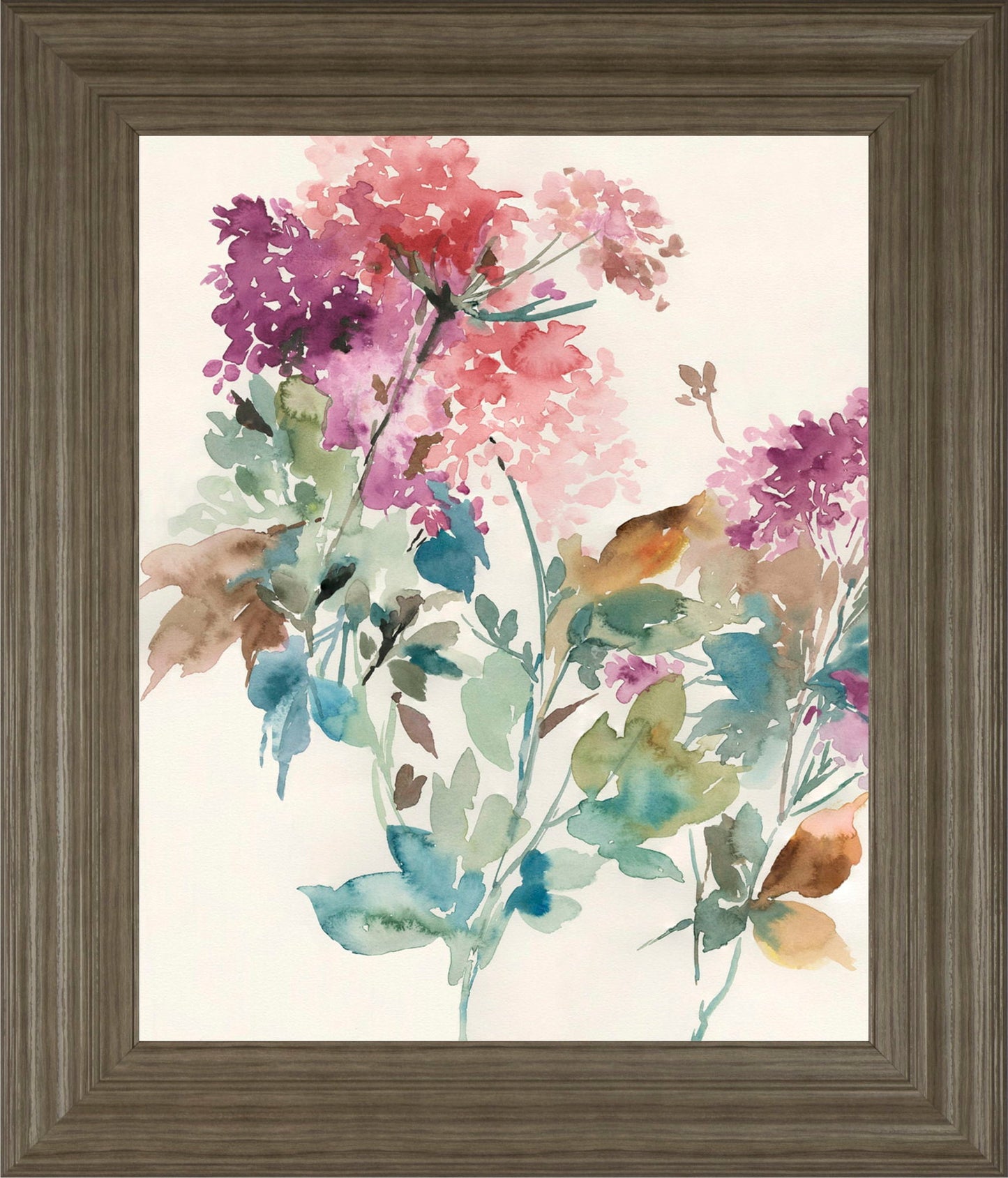 Sweet Hydrangea I By Asia Jensen - Framed Print Wall Art - Purple Classy Art