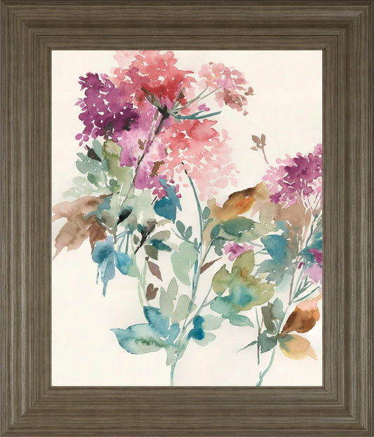 Sweet Hydrangea I By Asia Jensen - Framed Print Wall Art - Purple Classy Art