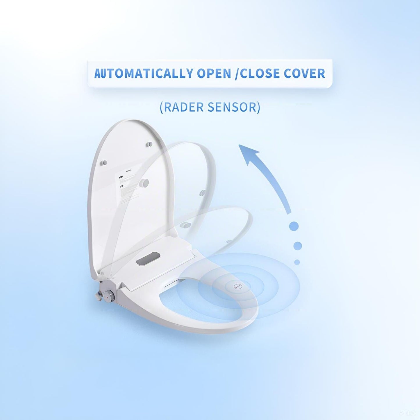 Smart Bidet Toilet Seat & Side Knob Adjustable Heated Seat With Water Temperature And Pressure Adjustment Portable Bidet - White Daily Nest