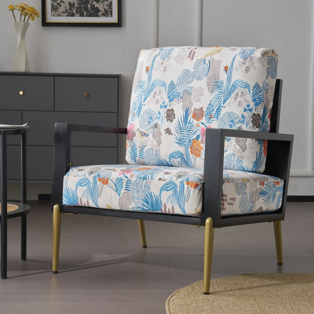 Modern Armchair With Solid Wood Frame Noble House
