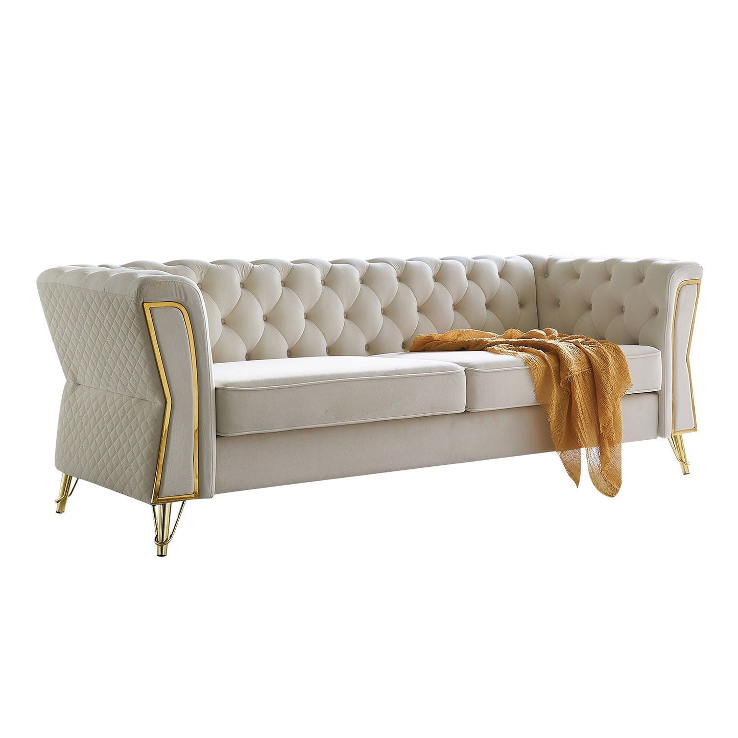 Modern Tufted Sofa For Living Room Home Essentials