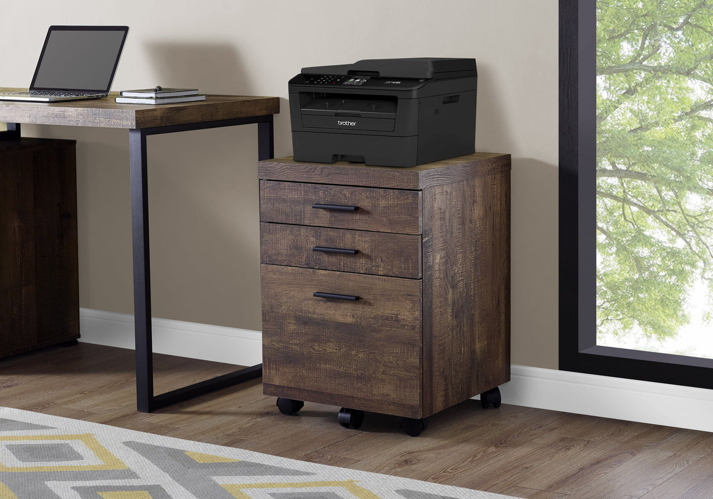 File Cabinet Rolling Mobile Storage Drawers Printer Stand For Office 8th Street
