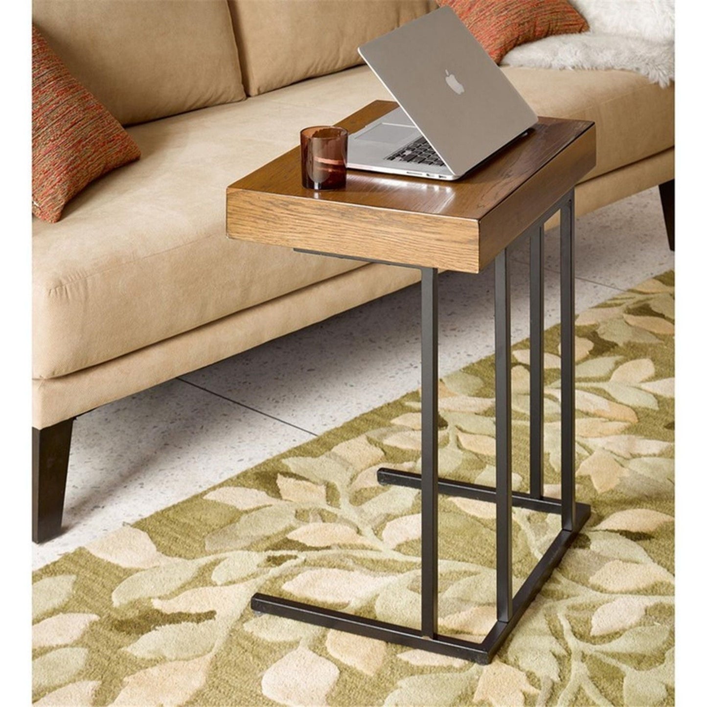 Wynn - Pull Up Table With Storage Compartment 22X16X26" - Pecan JLA