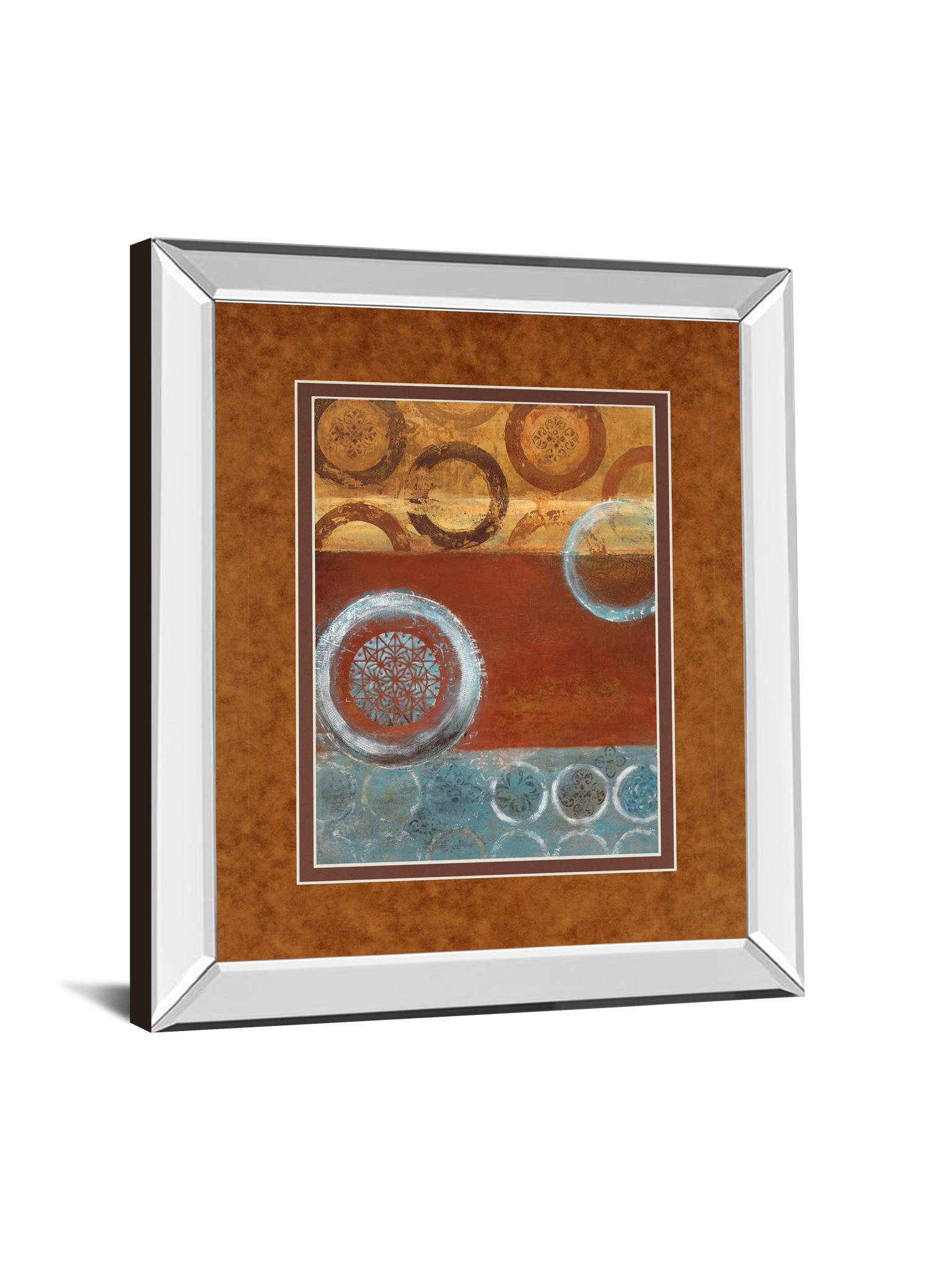 Tanzania Il By Tava Studio - Mirror Framed Print Wall Art - Dark Brown Classy Art