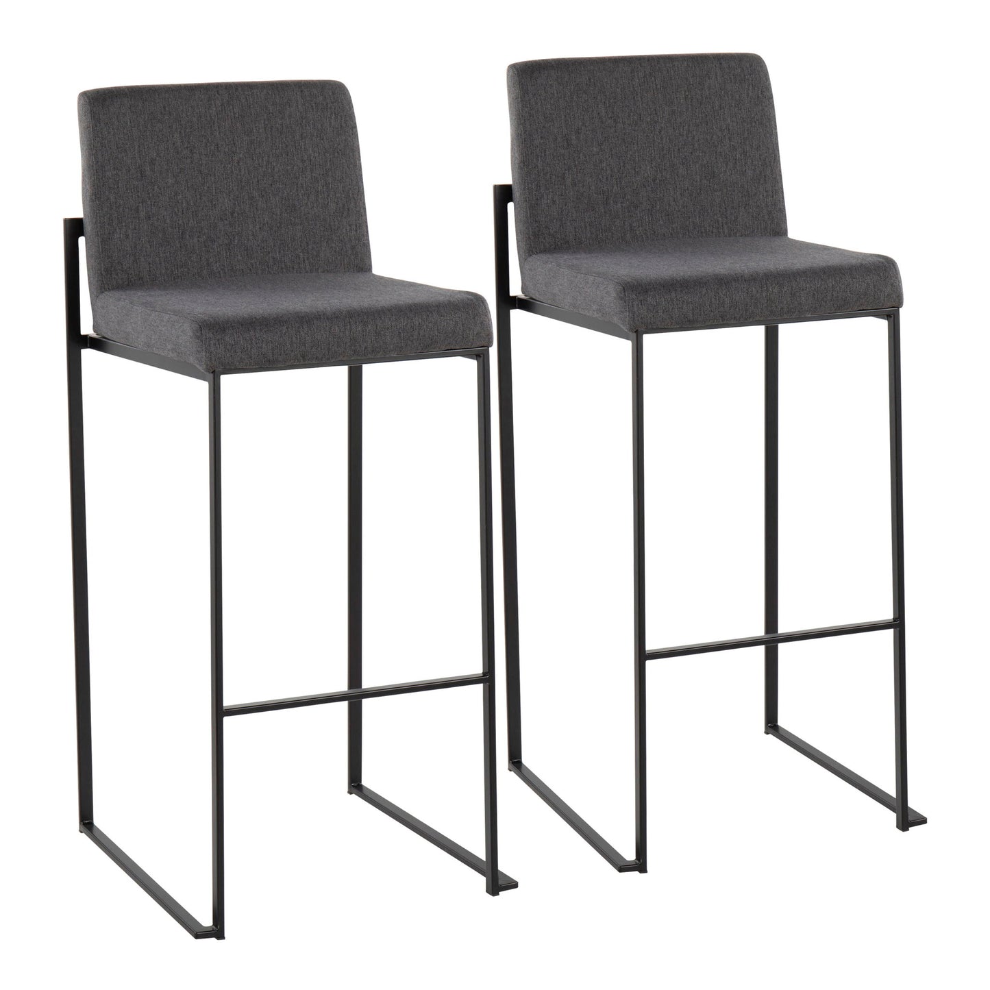 Fuji - Contemporary High Back Barstool Elegant Design Lumi Source