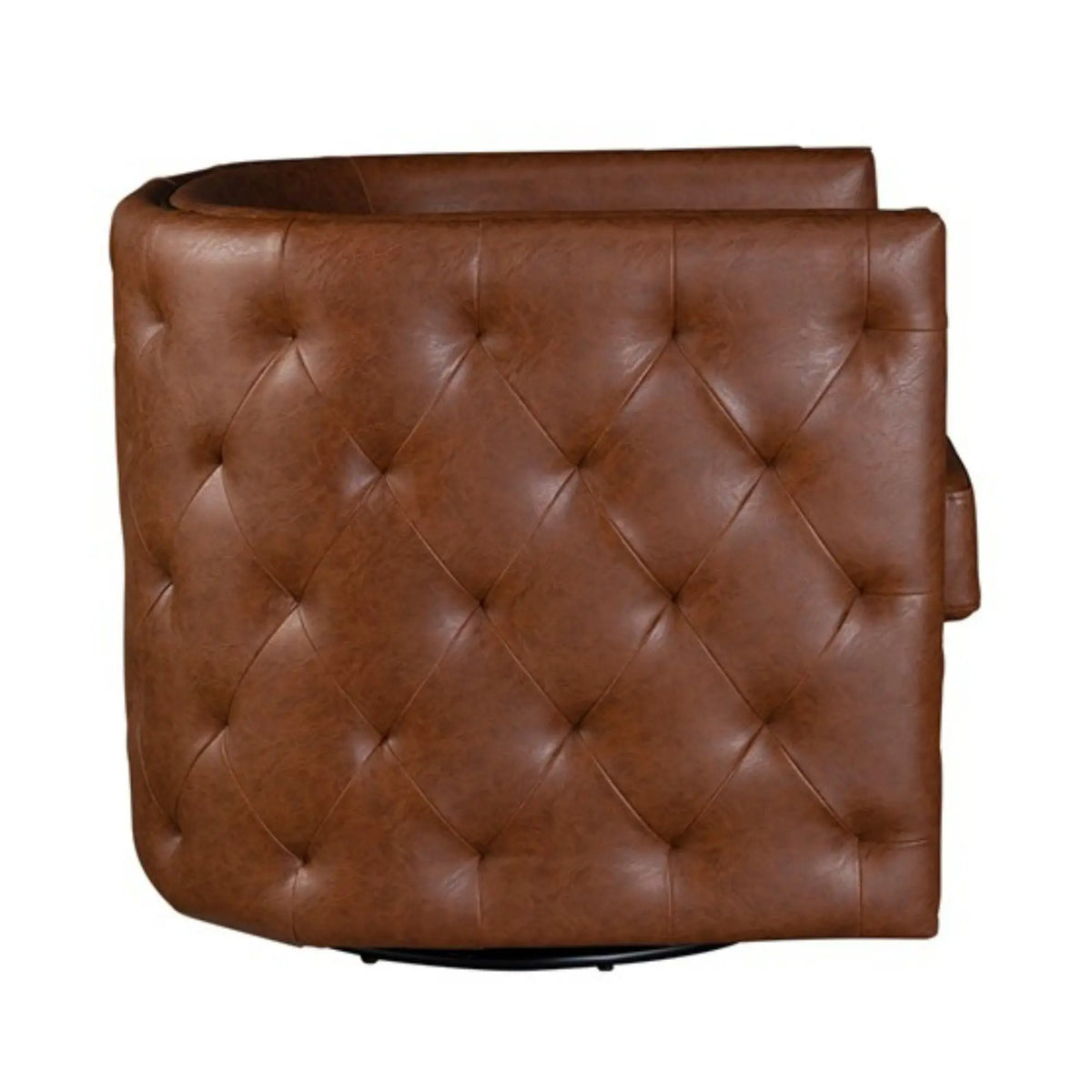 Swivel Chair With Tufted Barrel Design And Nailhead Accents JLA