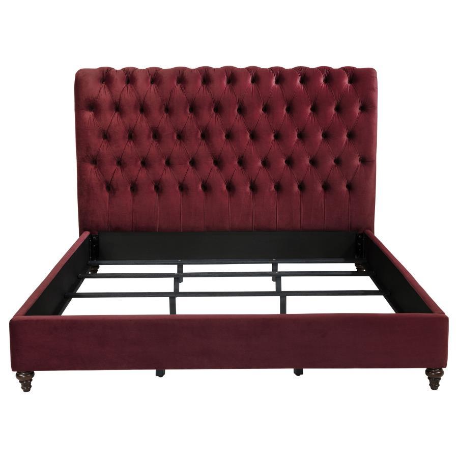 Devon - Upholstered Panel Bed CoasterEssence