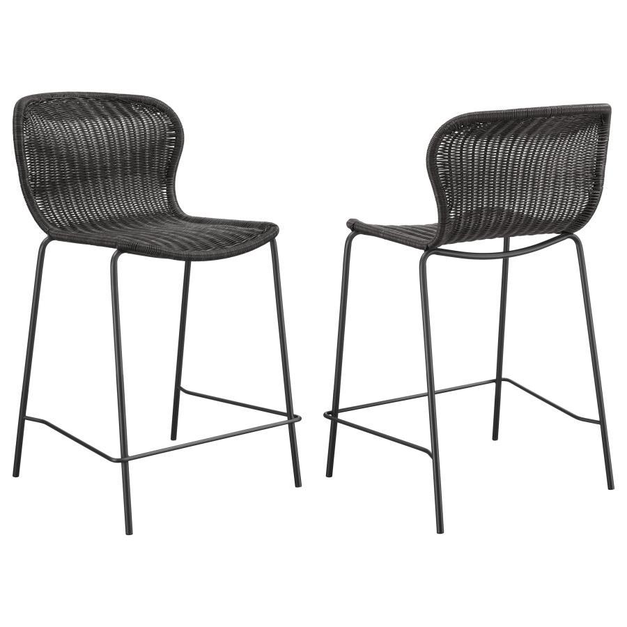 Mckinley - Faux Rattan Metal Chair (Set of 2) CoasterEssence