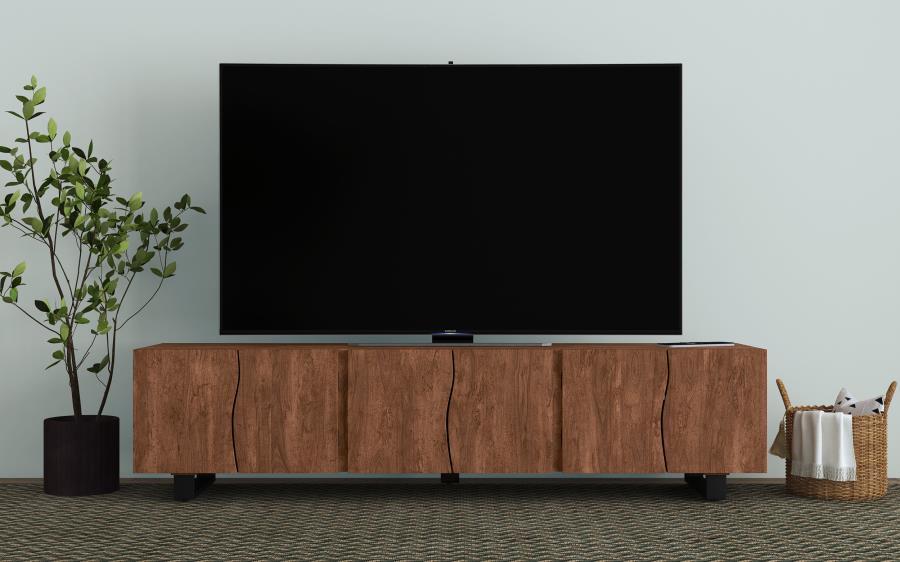 Trask - Wood TV Stand Media Console - Mango Brown Coaster Fine Furniture