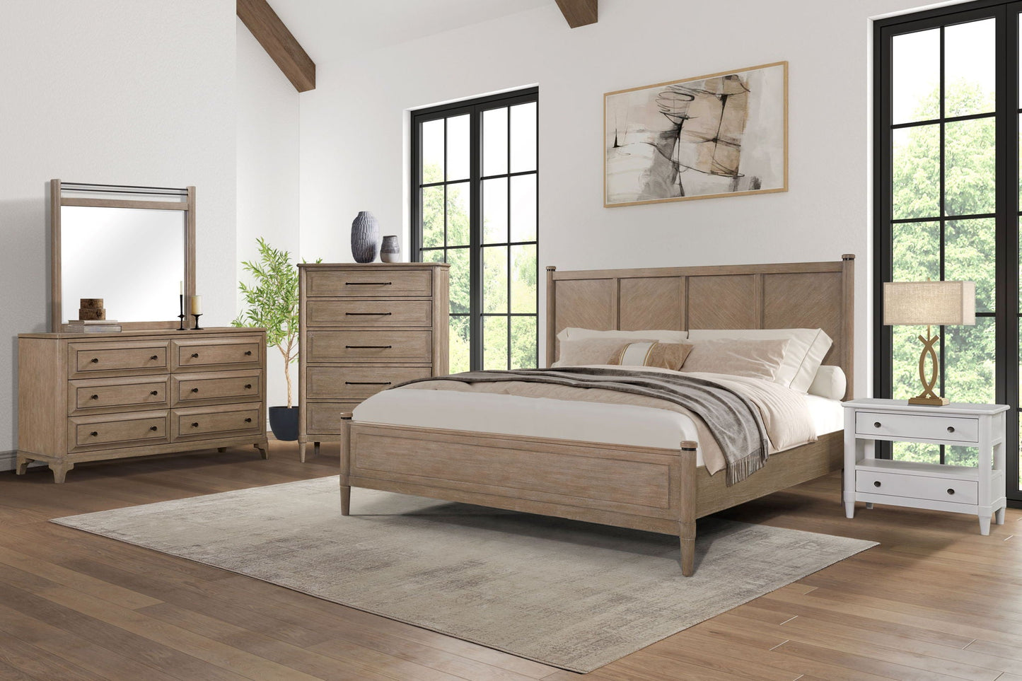 Transitional Style Lo-Post Bed Bernards Furniture