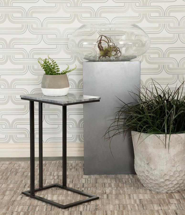 Vicente - Marble Top C-Shaped Sofa Side Table CoasterEssence
