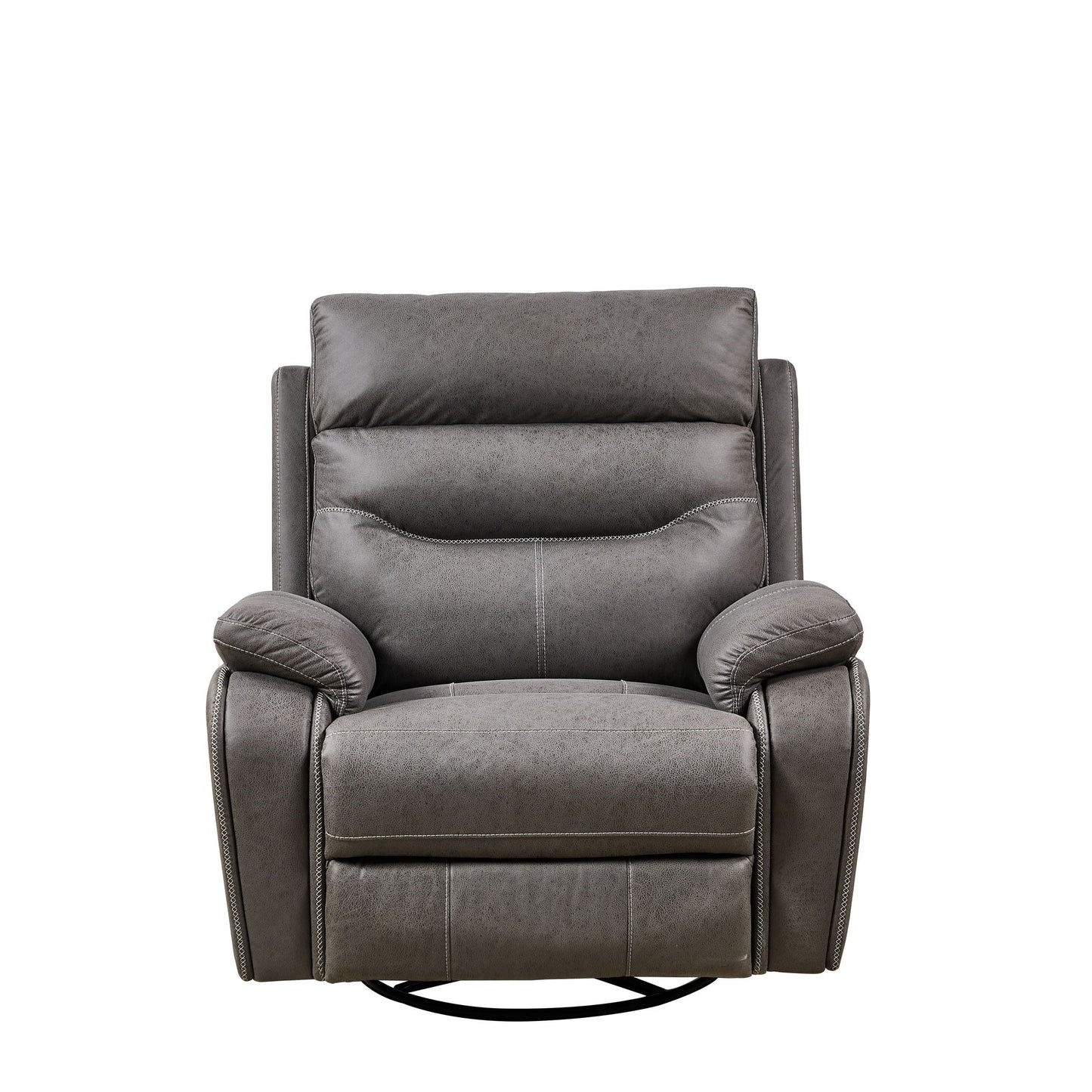 Dual Okin Motor Rocking And 240° Swivel Single Sofa Seat Recliner Chair Infinite Position, Head Rest With Power Function Refined Comfort