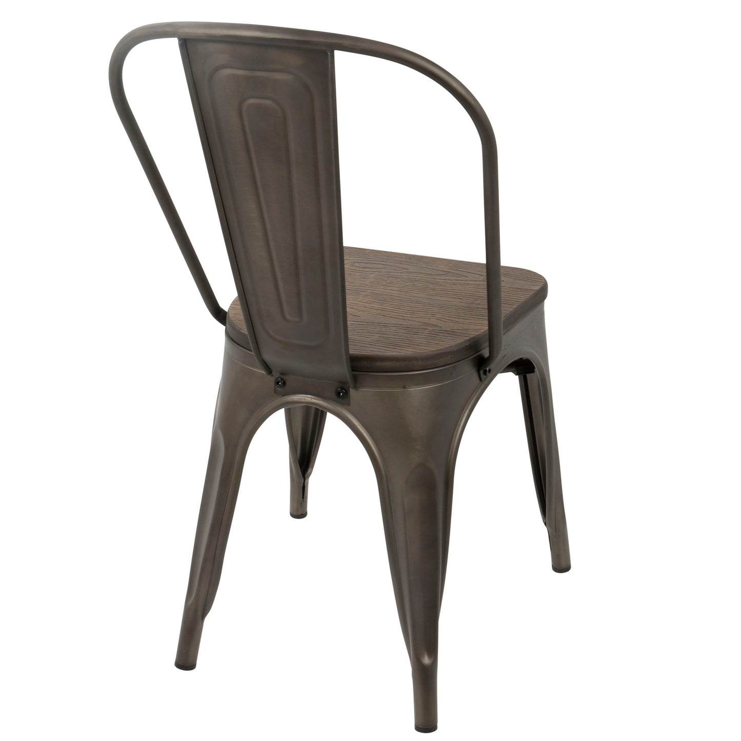 Oregon - IndustrialFarmhouse Stackable Dining Chair (Set of 2) Lumi Source