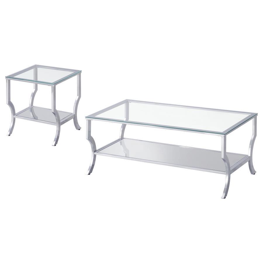 Saide - Glass Top Coffee And End Table Set Coaster Fine Furniture