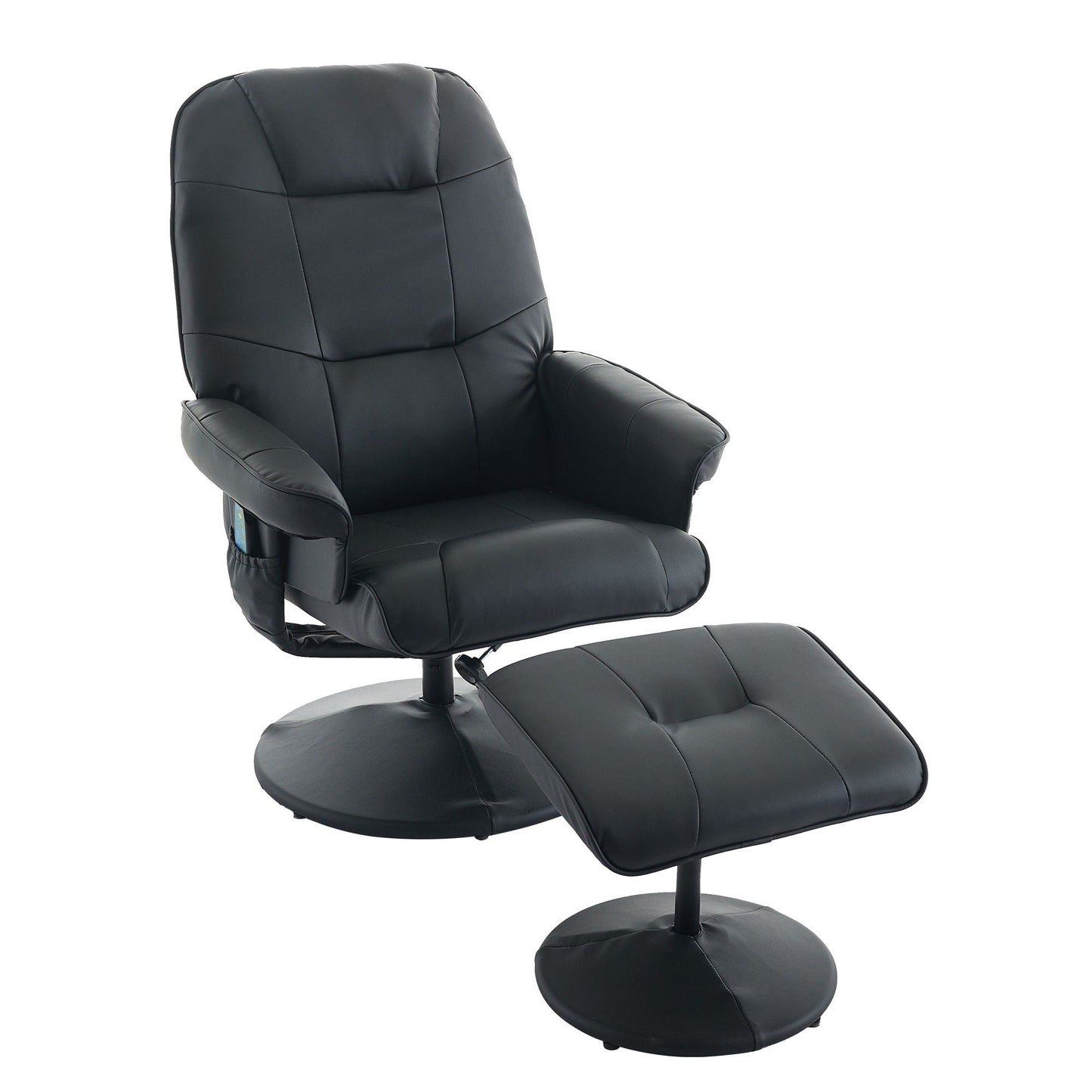 360° Swivel Reclining Chair With Wrapped Base, 5 Point Vibration Massage Home Essentials