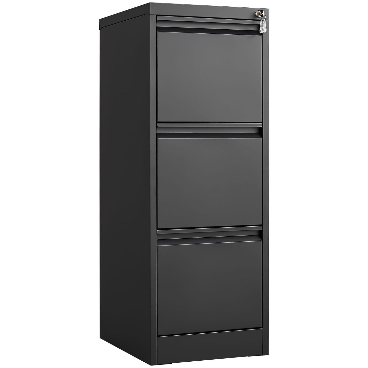 Durable Metal 3 Drawer File Cabinet With Lock For Office Storage Home Essentials
