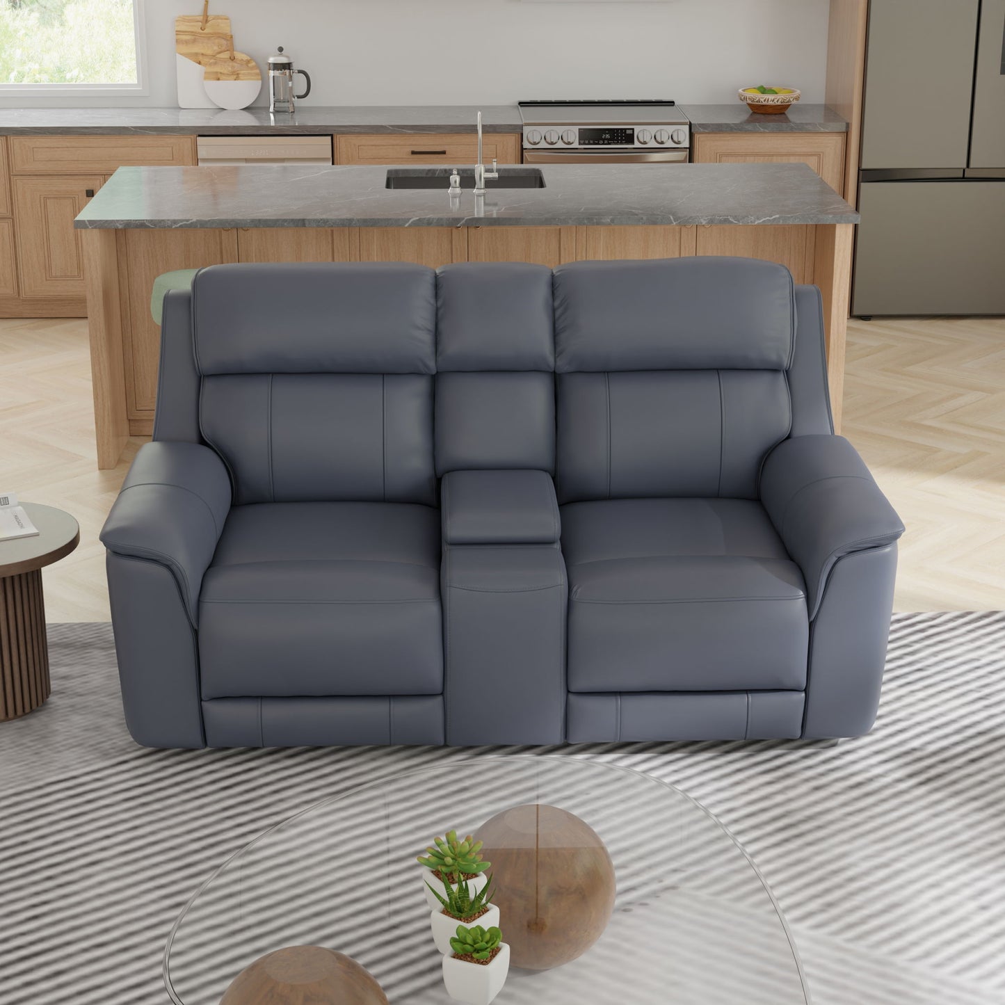 Oslo - Dual Power Reclining Loveseat With Console Home Essentials