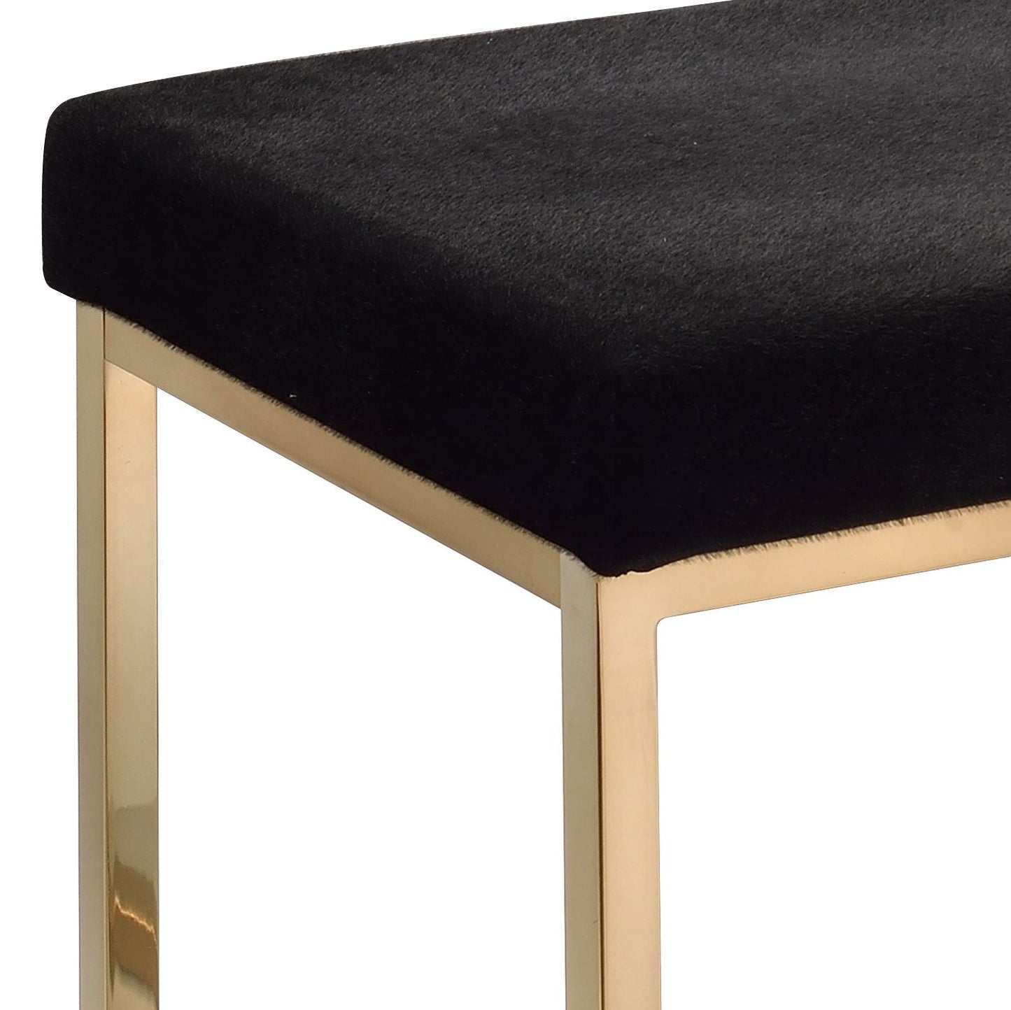 Boice - Ottoman - Black / Champagne Acme