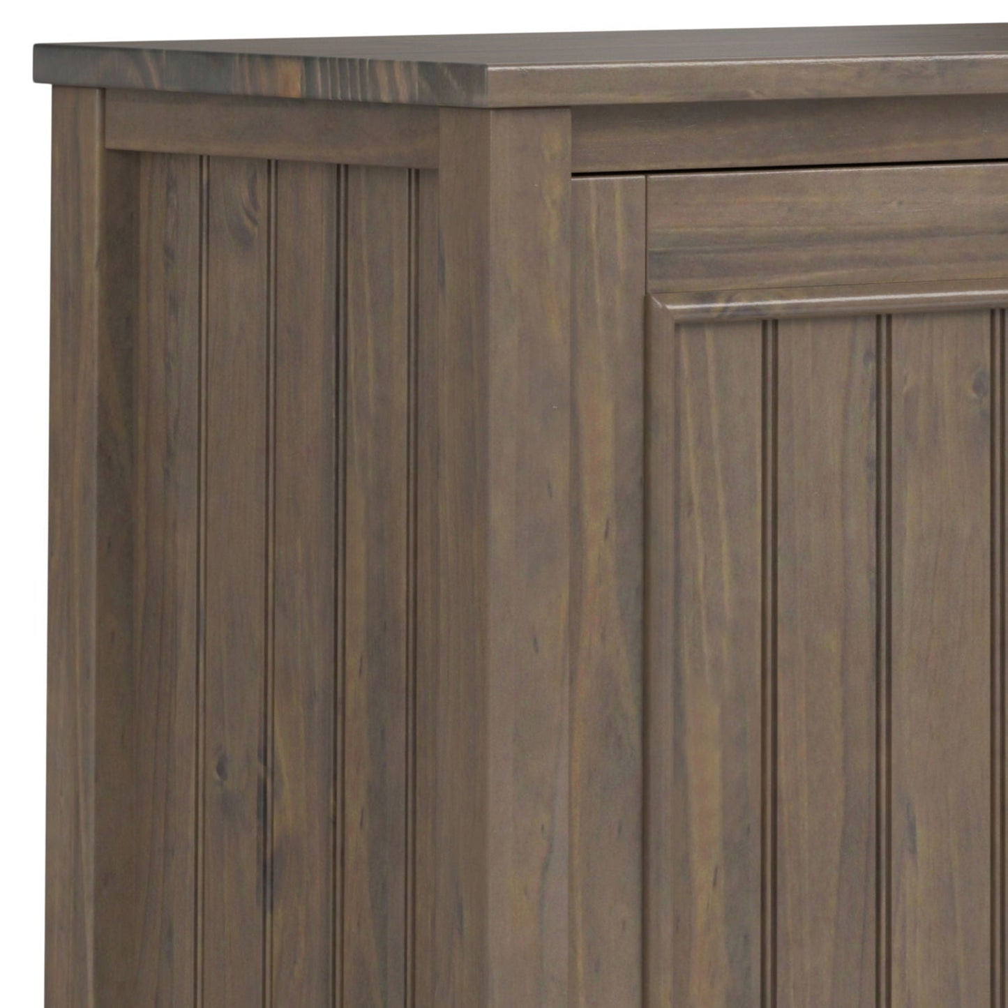 Lev - Low Storage Cabinet - Smoky Brown Simpli-Home
