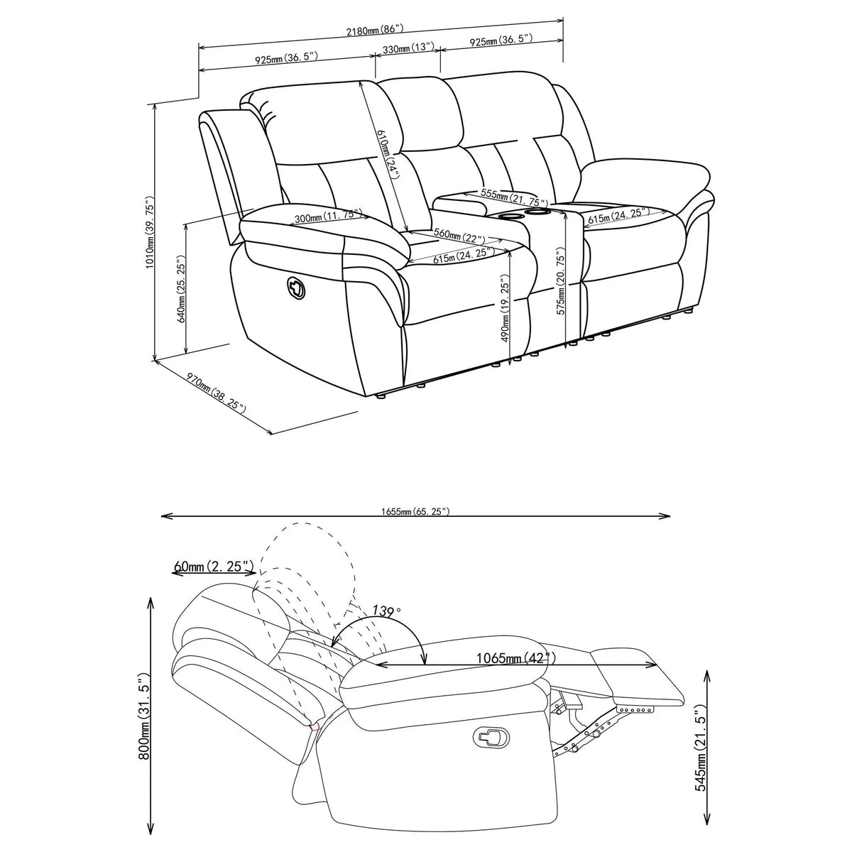 Divine - Loveseat Furniture Max