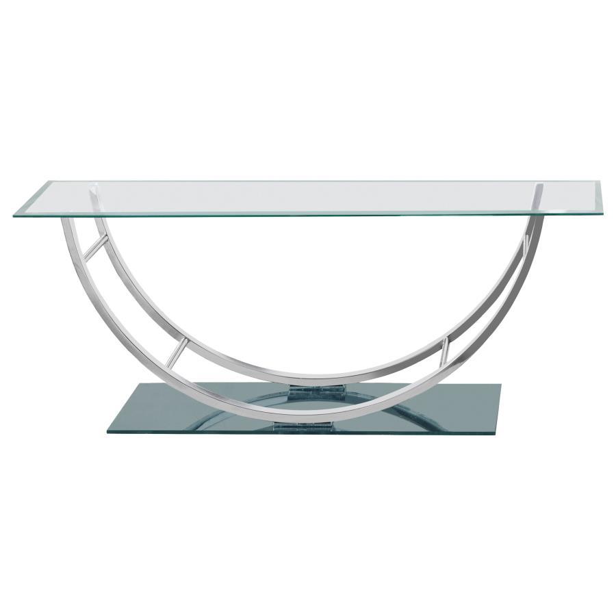 Danville - Rectangular U-Shaped Glass Top Table CoasterEssence