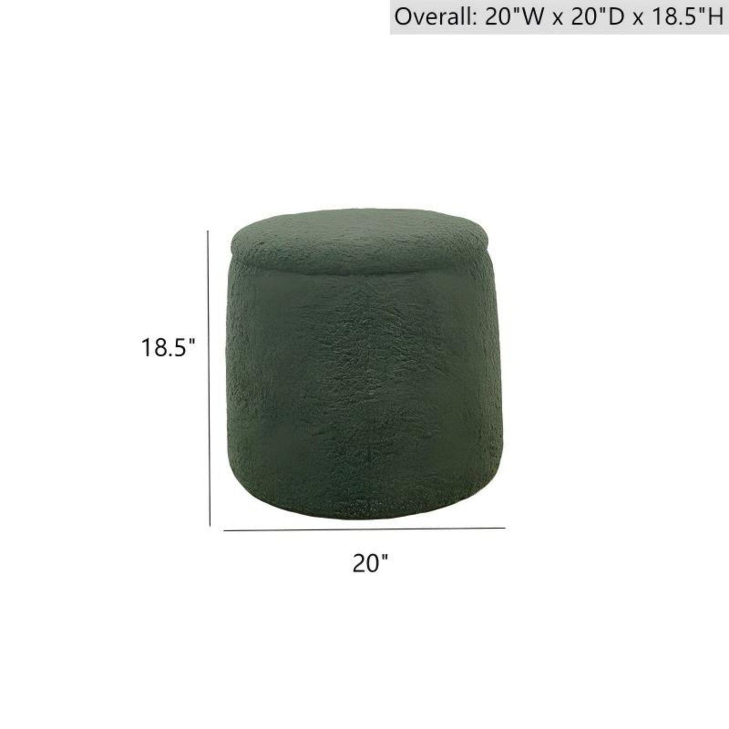 Elegant Round Storage Ottoman Upholstered JLA