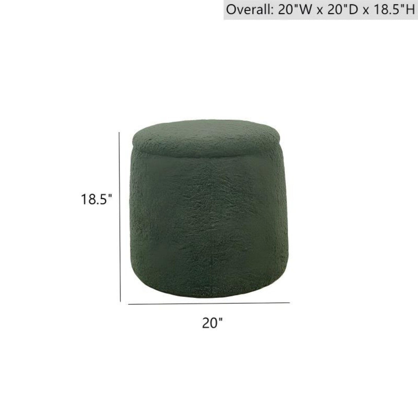 Elegant Round Storage Ottoman Upholstered JLA
