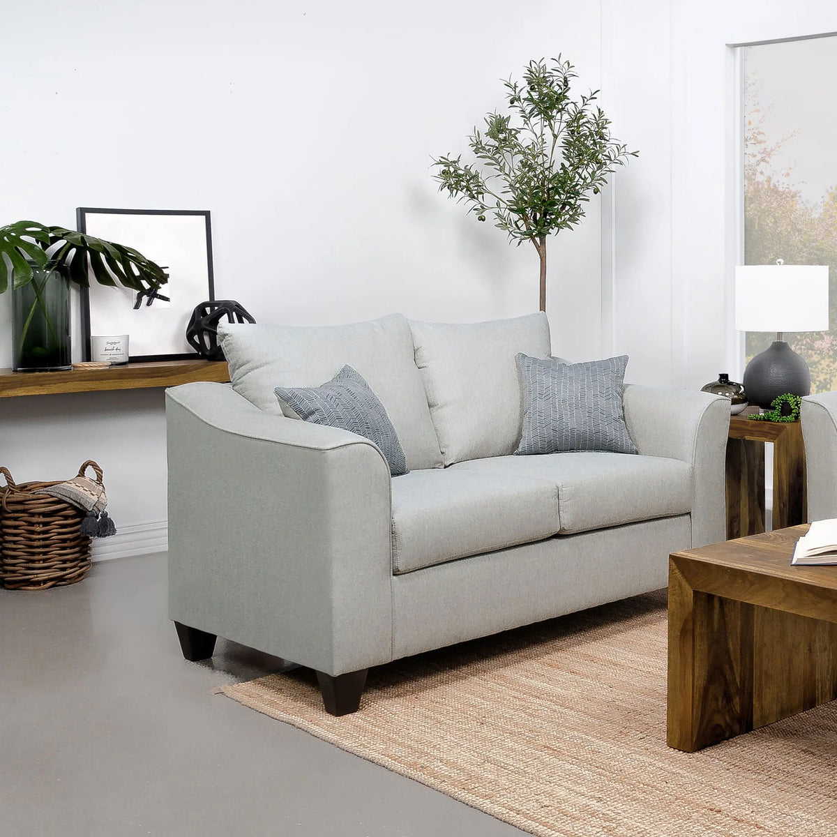Alcazar - Arm Loveseat 2 Seater - Sand Furniture Max