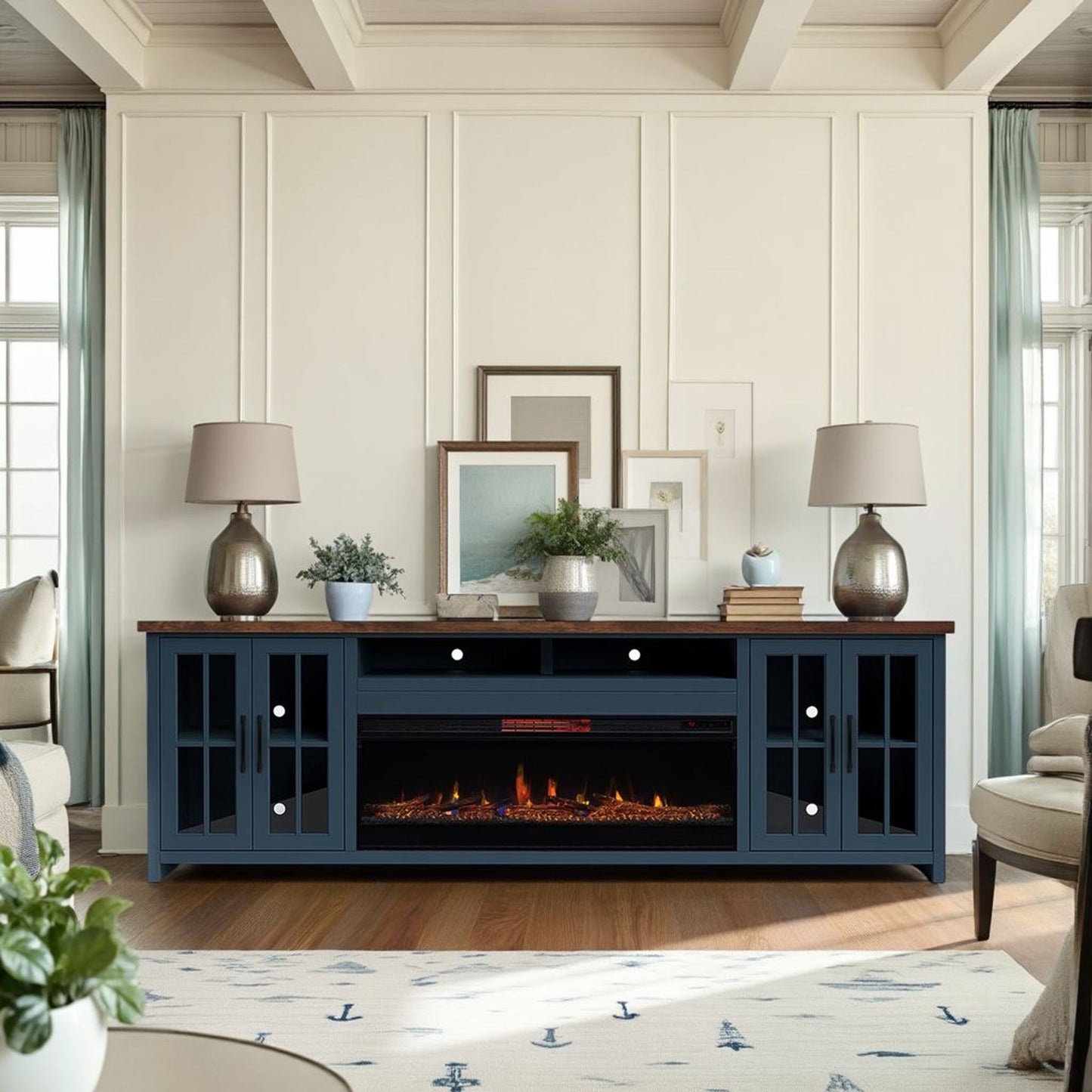 Nantucket - 74" Fireplace TV Stand Console Legends